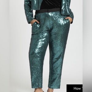 Eloquii Tapered Sequined Pants